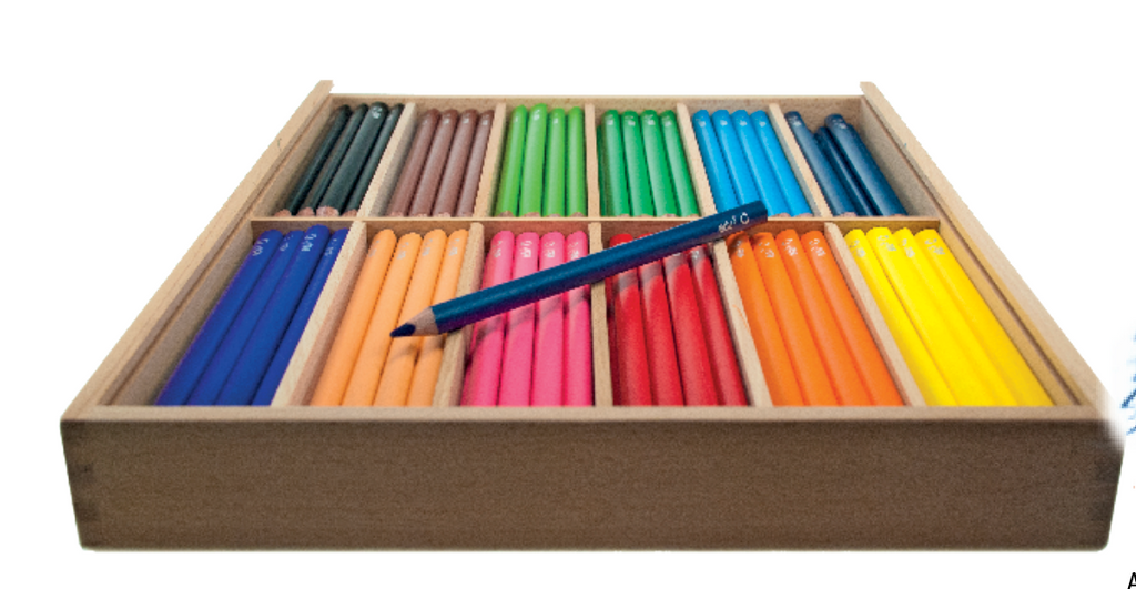 edu3 Triangular Water Soluble Coloured Pencil, 12 Cols./ 288 Pcs