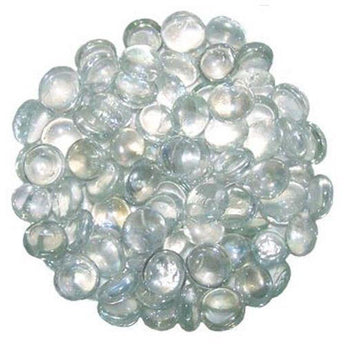 Transparent Glass Pebbles, 40pcs/pack