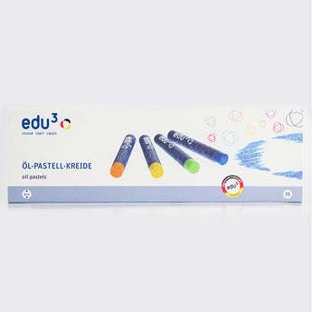 edu3 Standard Oil Pastel, 25cols, Card Box