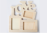 Wall Hang LOVE Designed Photo Frame with 3 Photo Spaces, 1pcs