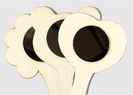 Wooden Hang Held Mirror, 1 pcs