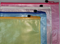 Mesh Document Bags with Zip, per pcs. (Assorted Colours)