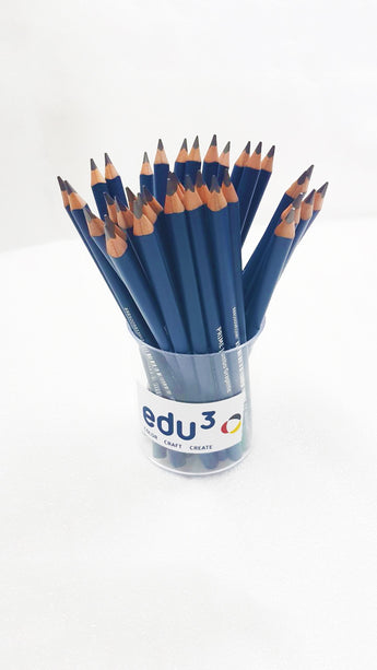 edu3 Prime Jumbo Triangular Graphite Pencil 4 mm Lead 36 pcs. In Tub