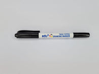 edu3 Twin Tipped Drawing Marker Black Pcs. Permanent Ink