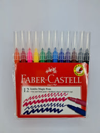Faber Castell Jumbo Tipped Markers 12 Cols.