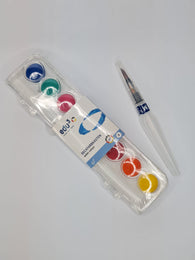 edu3 Watercolour Paint, 8 Cols + Water Brush Pen (Medium) 1 pcs