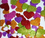 GLITTER Eva Foam Shape, 50 pcs/pack