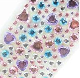 Colourful 3D Gemstones with self adhesive (2 Sheets of Approx. 180 pcs)