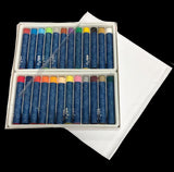 edu3 24 Jumbo Round Oil Pastels Round, 24Cols Card Box with Plastic Cover