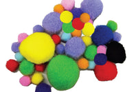 Pom Pom Mixed Colours, 200 pcs/pack